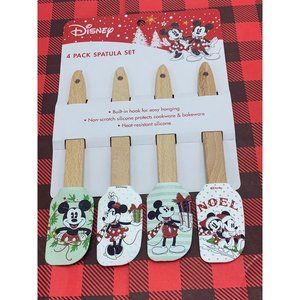 Disney Mickey & Minnie Mouse Christmas 4 Pack Mini Spatula Set